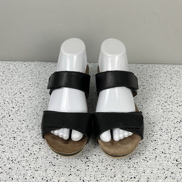 Dansko Vienna Slide Sandals Womens EU 38 US 7.5-8 Black Leather Comfort Shoes - Picture 3 of 8